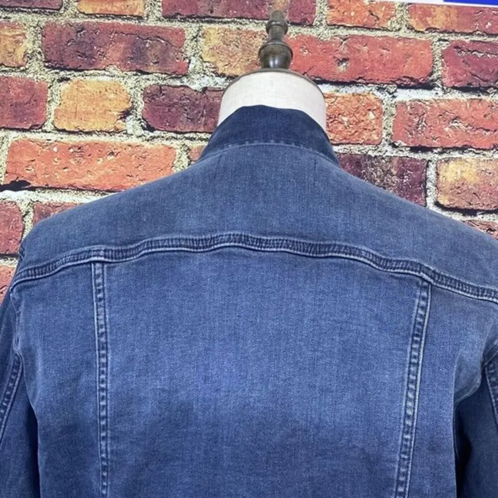 Calvin Klein Men's Denim Jacket Size Medium‎ Dark Blue Wash Stretch